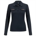 10410611 Longsleeve polo shirt EQ.QUEEN Sadie 23AW navy front.webp