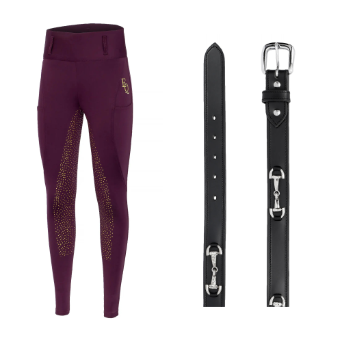 Leggings EQ.QUEEN Southampton 24AW + Leather belt Elliana